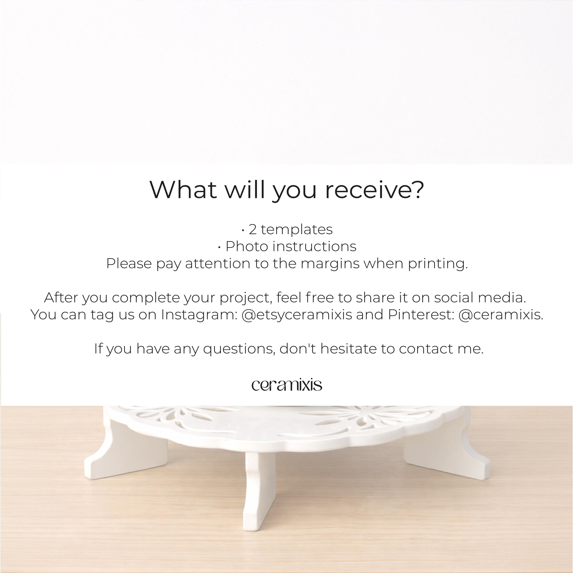 Teapot Stands Pottery Template, Ceramic Slab Building, Digital Download