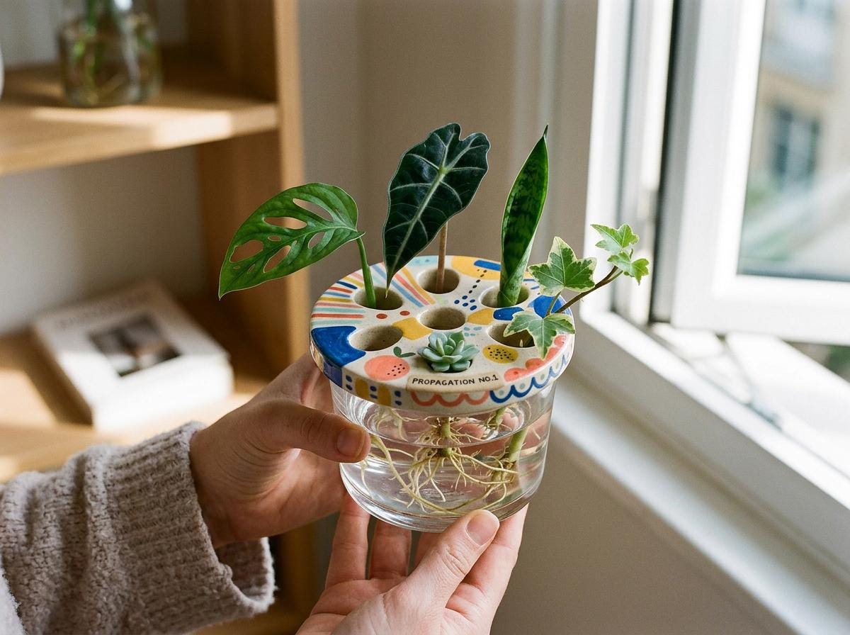 Plant Propagation Lid Bundle Pottery Template, Ceramic Flower Frog Jar Topper, Slab Building PDF