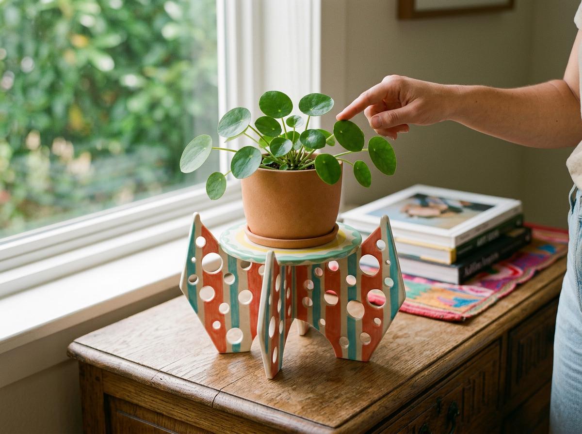 Plant Pot Stand Pottery Template – Design 1, Ceramic Slab Building, Digital Download