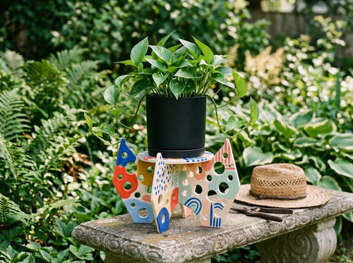 Plant Pot Stand Pottery Template – Design 1, Ceramic Slab Building, Digital Download