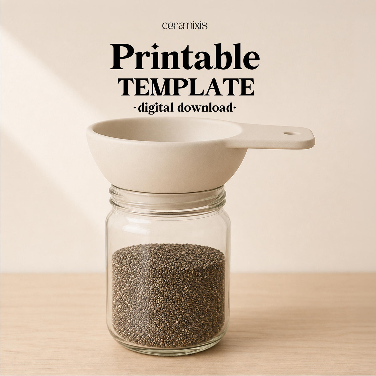 Canning Funnel Pottery Template, Funnel Mason Jar, Ceramic Slab Building, Digital Download