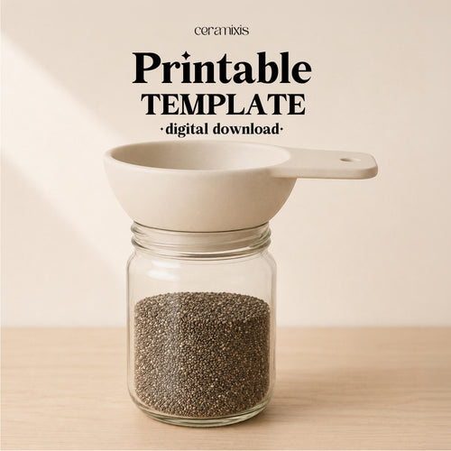 Canning Funnel Pottery Template, Funnel Mason Jar, Ceramic Slab Building, Digital Download