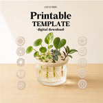 Plant Propagation Lid Bundle Pottery Template, Ceramic Flower Frog Jar Topper, Slab Building PDF