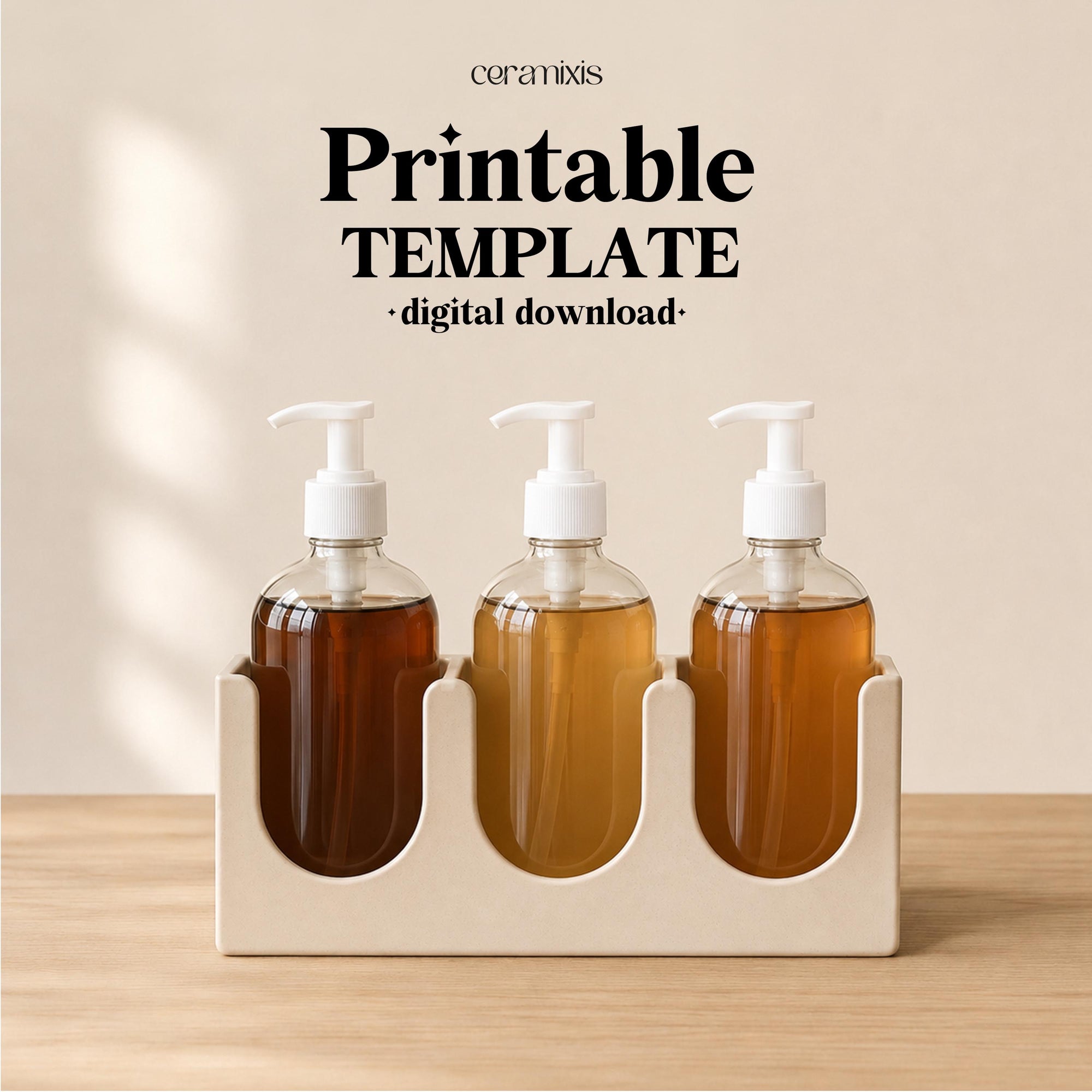 Coffee Syrup Rack Pottery Template, Ceramic Slab Building, Digital Download