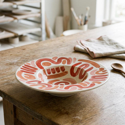 Pasta Plate Pottery Template, Ceramic Slab Building, Digital Download, PDF