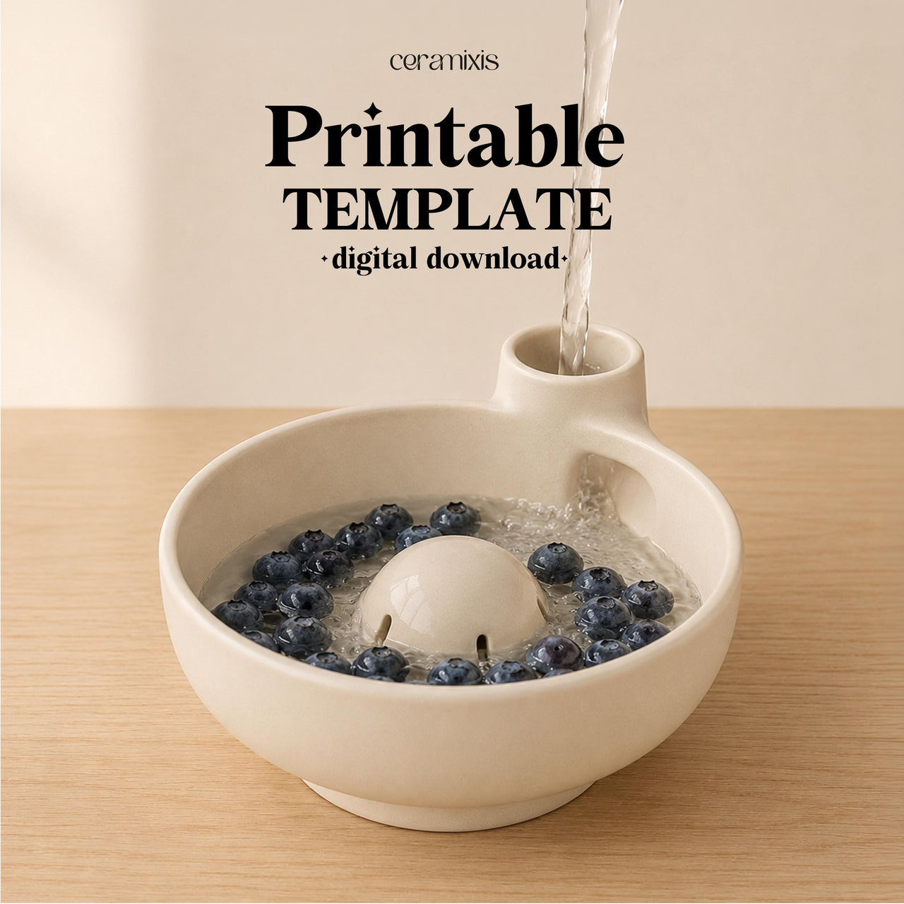 Berry Bowl Vortex Pottery Template, Swirl Fruit Washer, Ceramic Slab Building, Video Tutorial