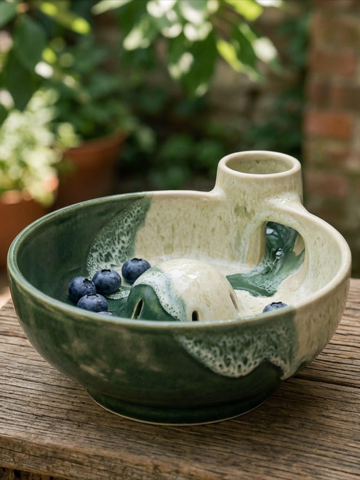 Berry Bowl Vortex Pottery Template, Swirl Fruit Washer, Ceramic Slab Building, Video Tutorial