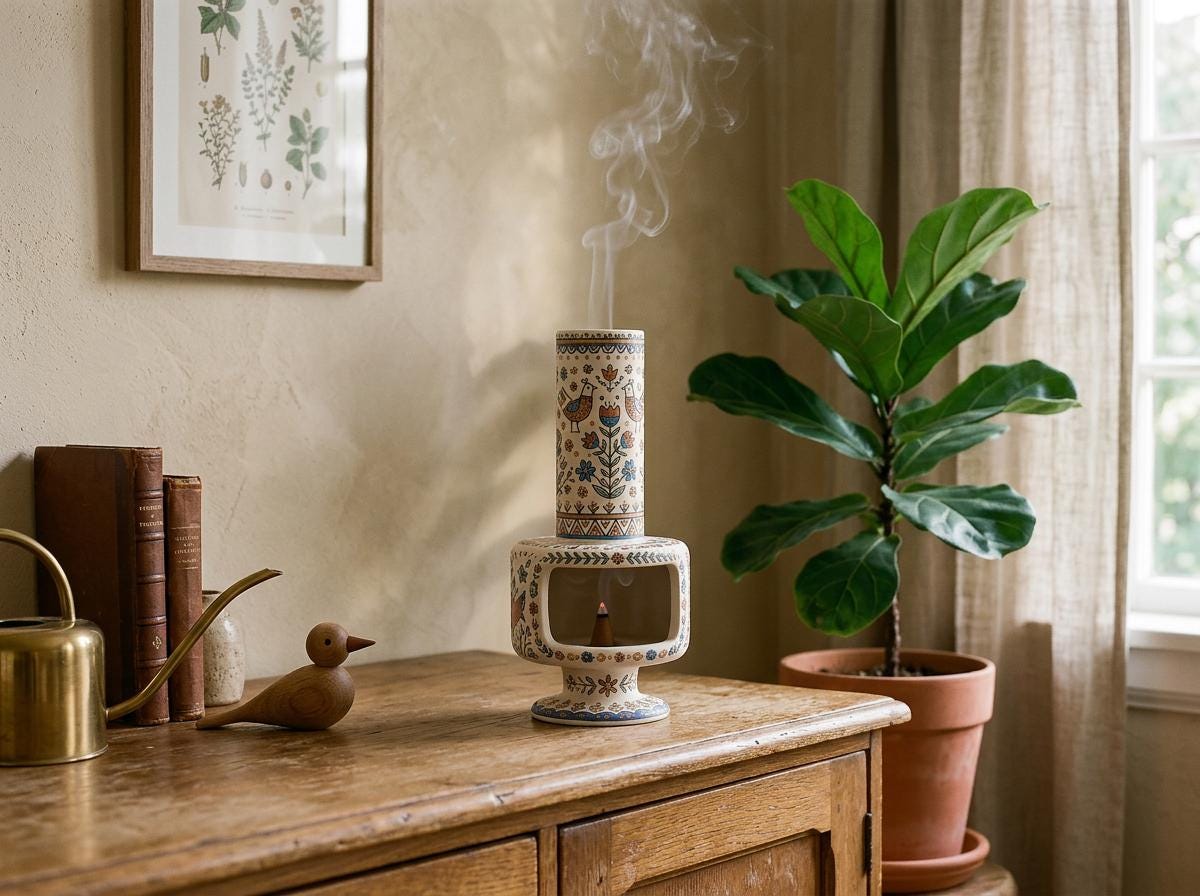 Cone Incense Burner Pottery Template, Chimney Incense Holder, Ceramic Slab Building, Digital Download PDF