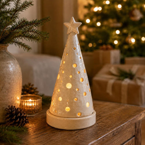 Cone Candle Holder Pottery Template, Ceramic Slab Building, Christmas Home Decor,  Digital Download