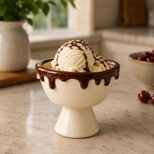 Ice Cream Bowl Pottery Template, Waffle Cone Dessert Cup, Ceramic Slab Building, Digital Download