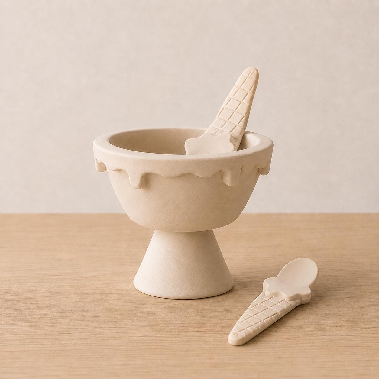 Ice Cream Bowl Pottery Template, Waffle Cone Dessert Cup, Ceramic Slab Building, Digital Download