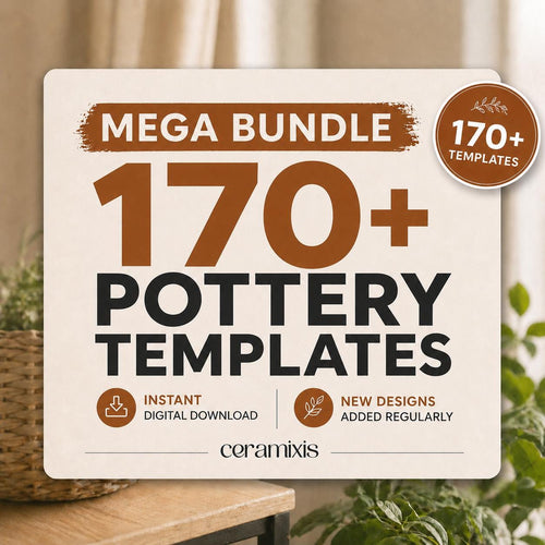 Pottery Template Set, Ceramic Slab Building, Digital Download, 160+ Template