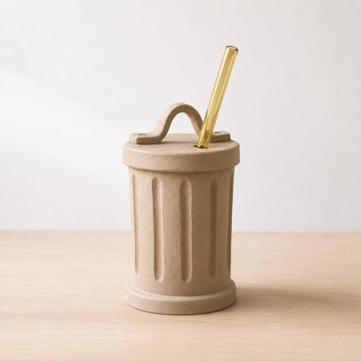 Trash Can Pottery Template, Ceramic Lidded Canister,  Slab Building Pattern, Digital Download