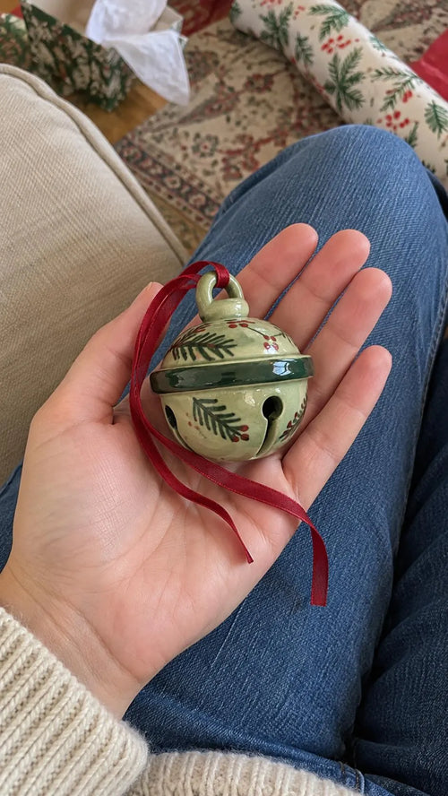 Jingle Bell Pottery Template PDF, Christmas Ornament, Ceramic Slab Building, Digital Download
