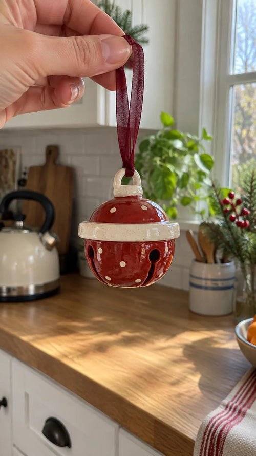 Jingle Bell Pottery Template PDF, Christmas Ornament, Ceramic Slab Building, Digital Download